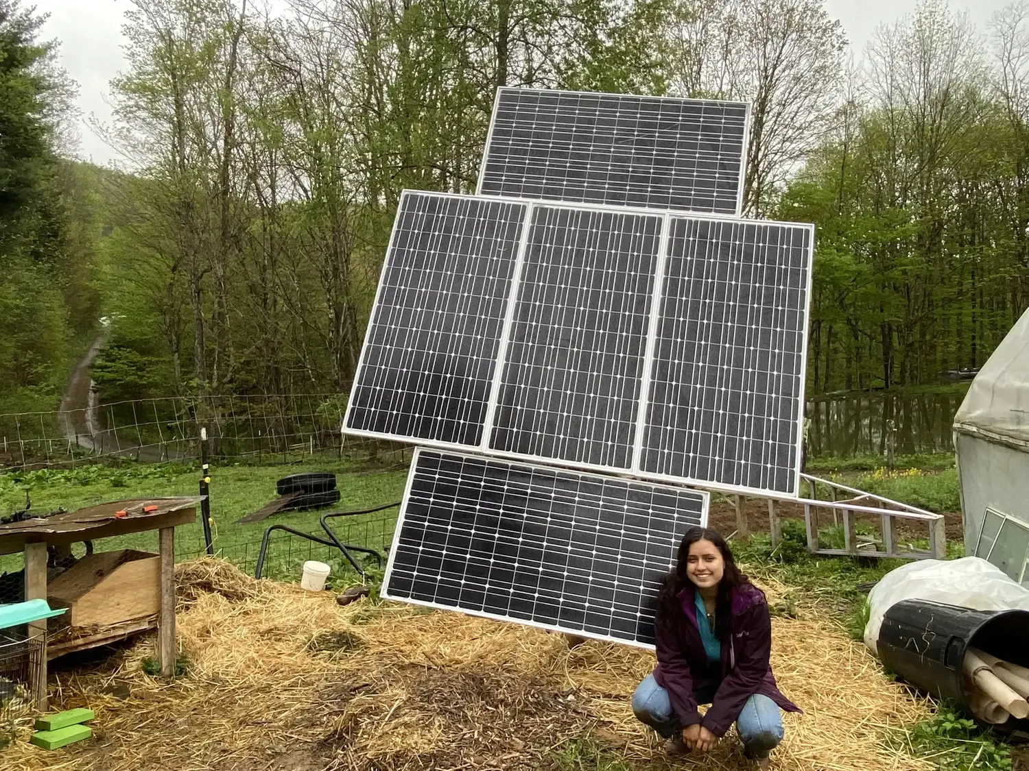 Me next to a giant solar array!