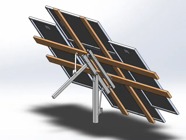 Solidworks CAD of the solar tracker - from the bottom